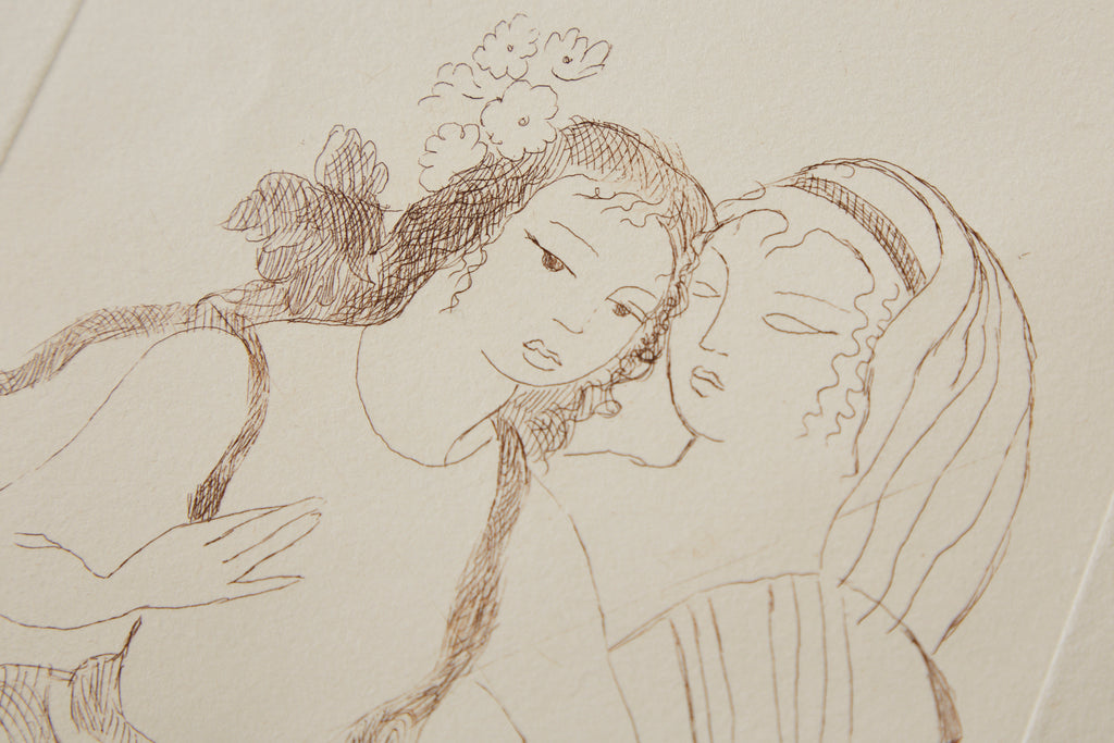 "Two Women" Pair Etchings