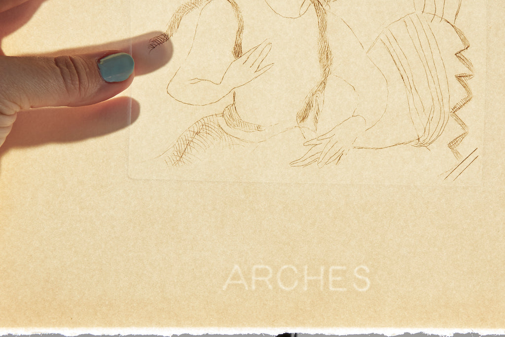 "Two Women" Pair Etchings