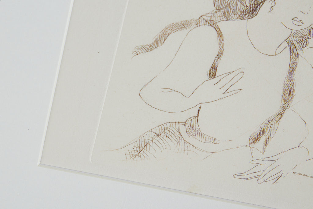 "Two Women" Pair Etchings