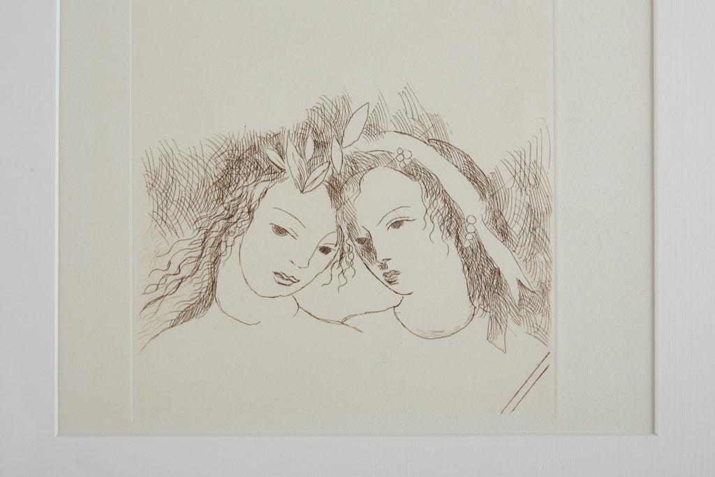 "Two Women" Pair Etchings