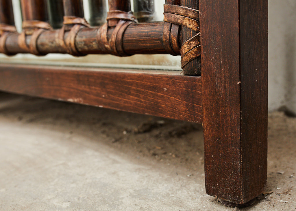 McGuire Organic Modern Rattan Folding Three-Panel Screen