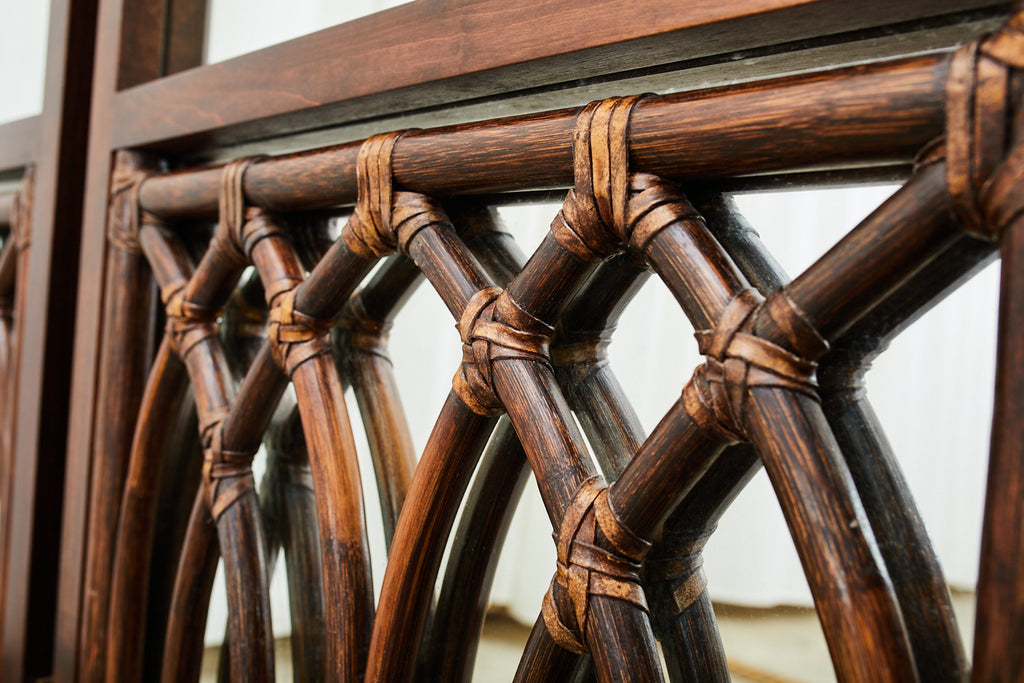 McGuire Organic Modern Rattan Folding Three-Panel Screen