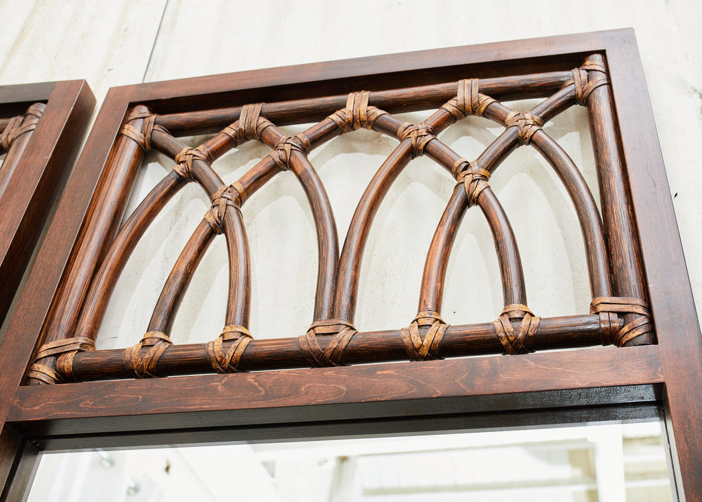 McGuire Organic Modern Rattan Folding Three-Panel Screen