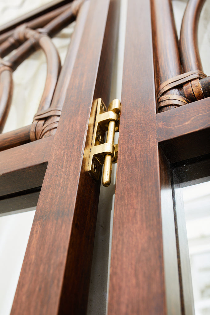 McGuire Organic Modern Rattan Folding Three-Panel Screen