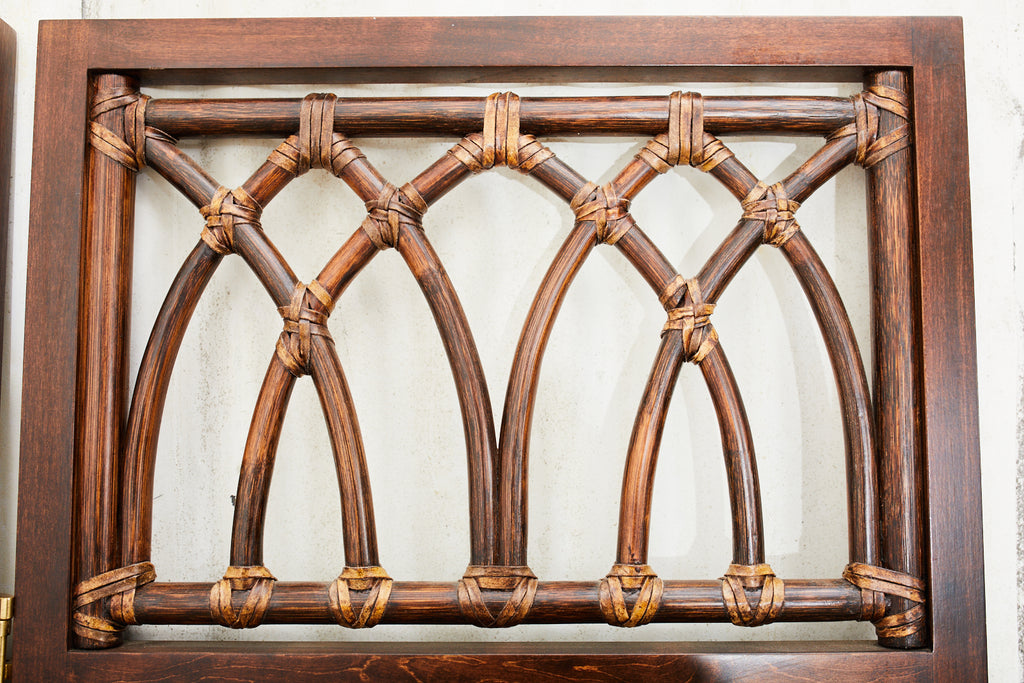 McGuire Organic Modern Rattan Folding Three-Panel Screen