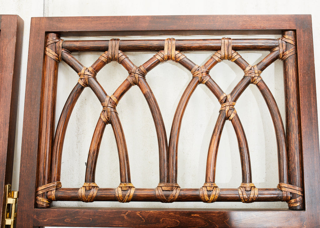 McGuire Organic Modern Rattan Folding Three-Panel Screen