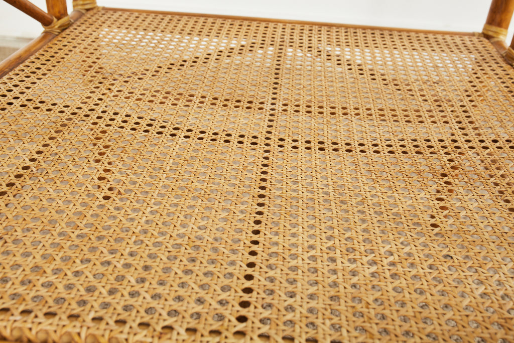 McGuire Rattan Target Design Cocktail or Occasional Table
