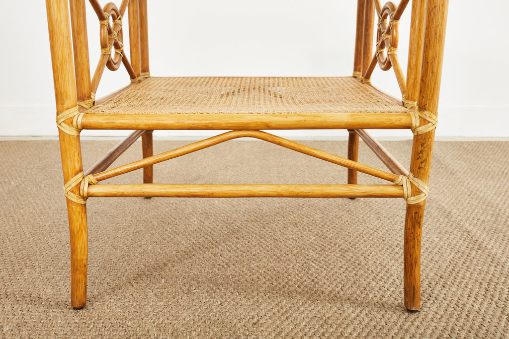 McGuire Rattan Target Design Cocktail or Occasional Table