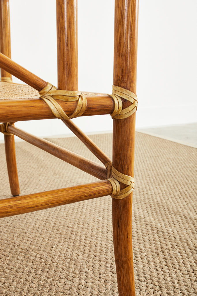 McGuire Rattan Target Design Cocktail or Occasional Table