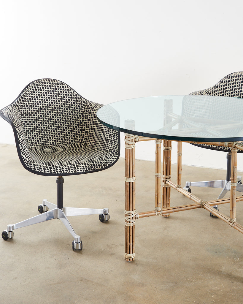 Set of Four Eames for Herman Miller Swivel Shell Chairs