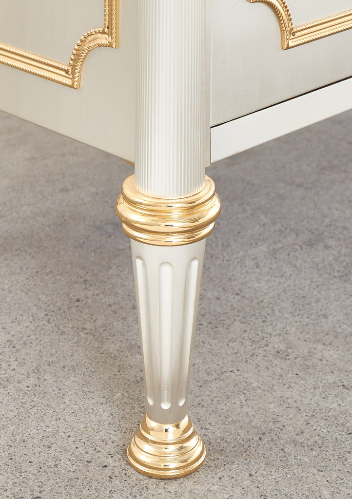 Maison Jansen Attributed Neoclassical Style Steel Marble Top Desk