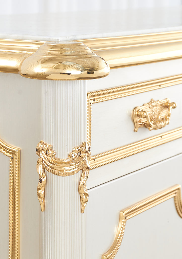 Maison Jansen Attributed Neoclassical Style Steel Marble Top Desk