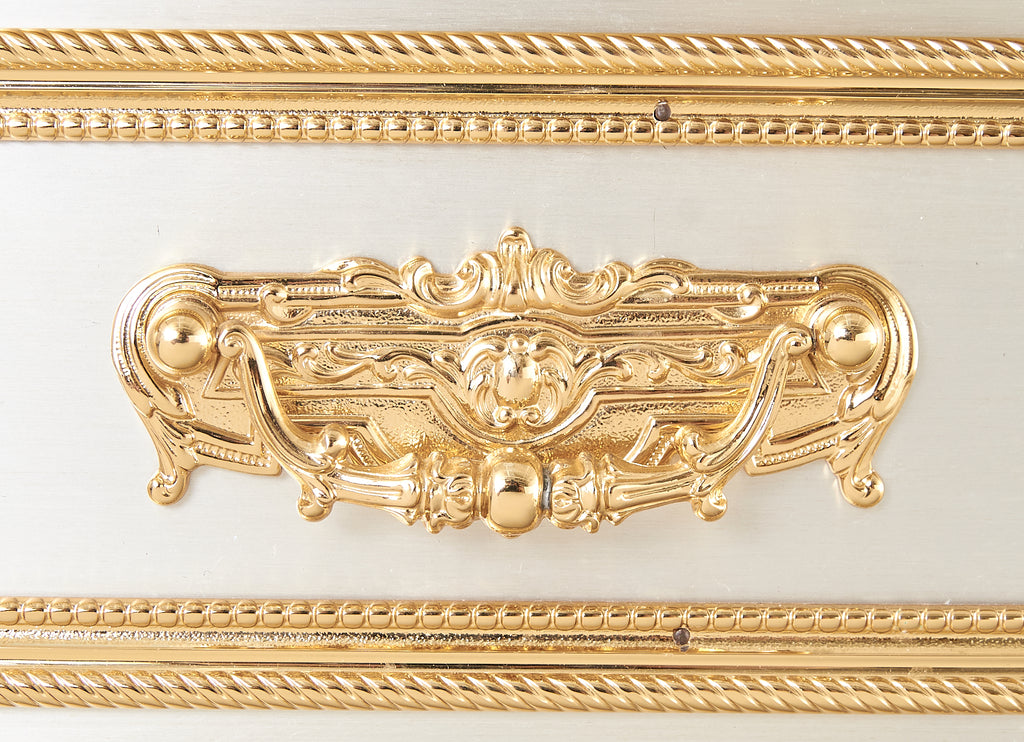 Maison Jansen Attributed Neoclassical Style Steel Marble Top Desk