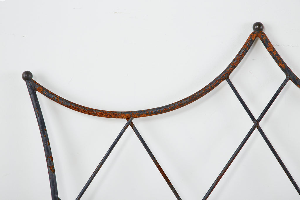 Pair of Regency Style Iron and Bronze Headboards