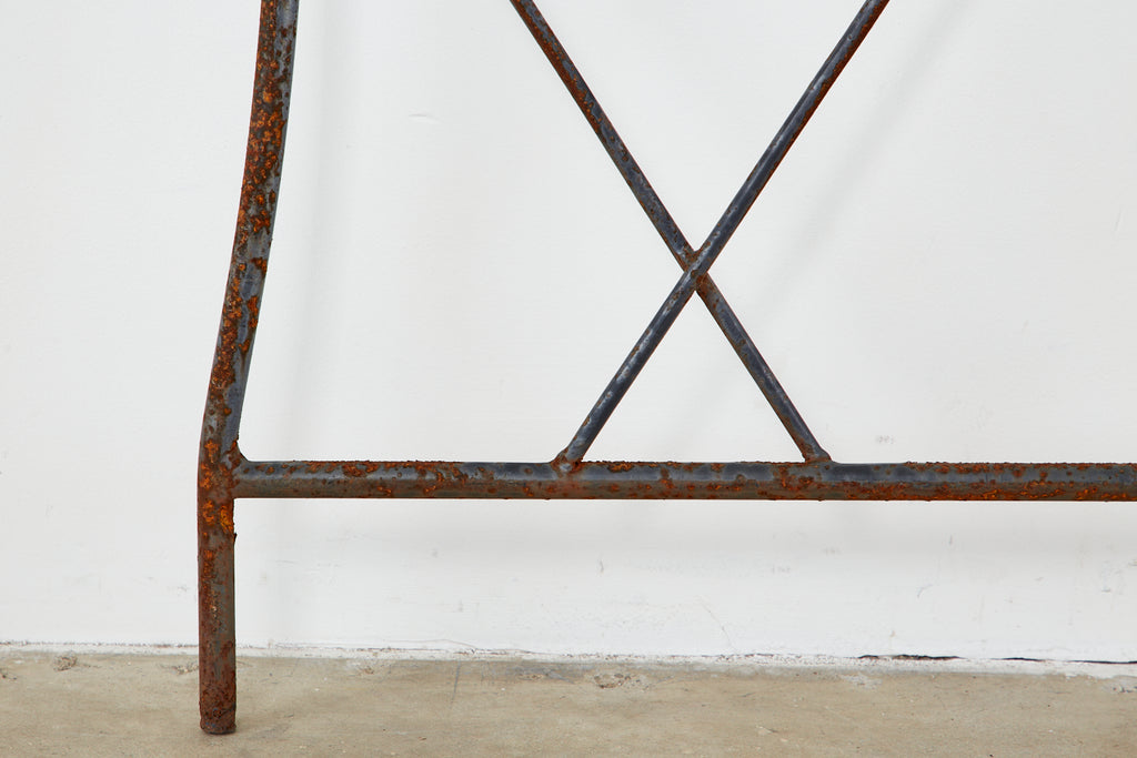 Pair of Regency Style Iron and Bronze Headboards