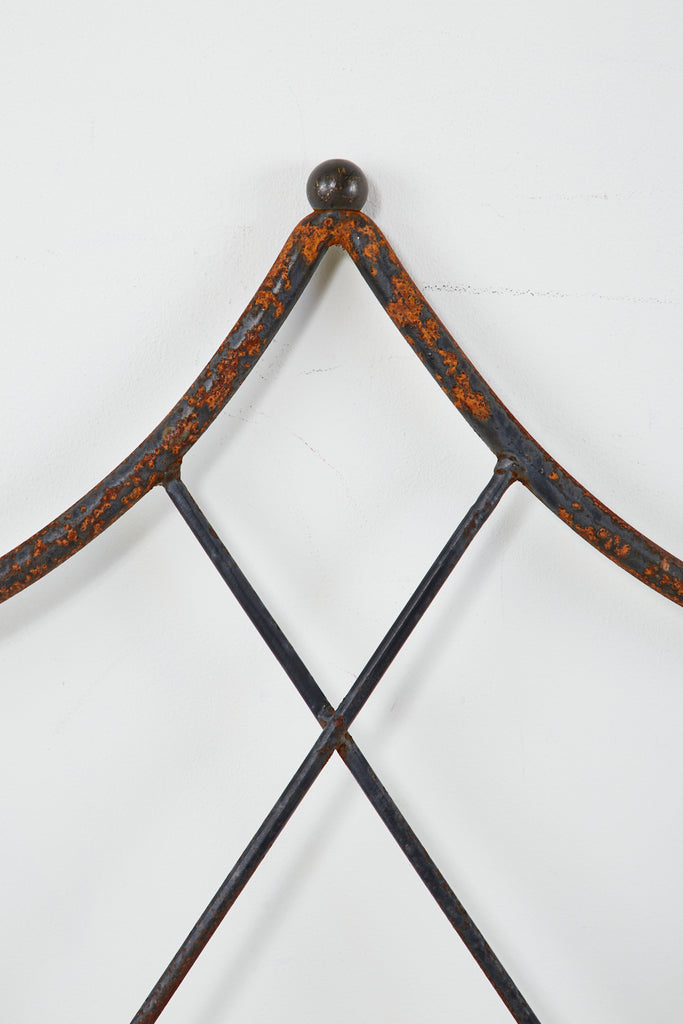 Pair of Regency Style Iron and Bronze Headboards