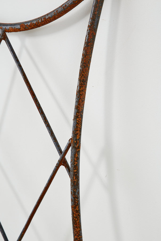 Pair of Regency Style Iron and Bronze Headboards