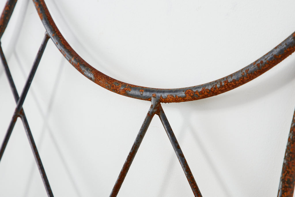 Pair of Regency Style Iron and Bronze Headboards