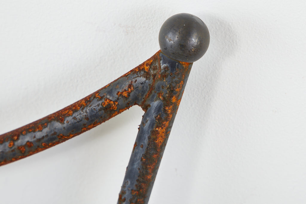 Pair of Regency Style Iron and Bronze Headboards