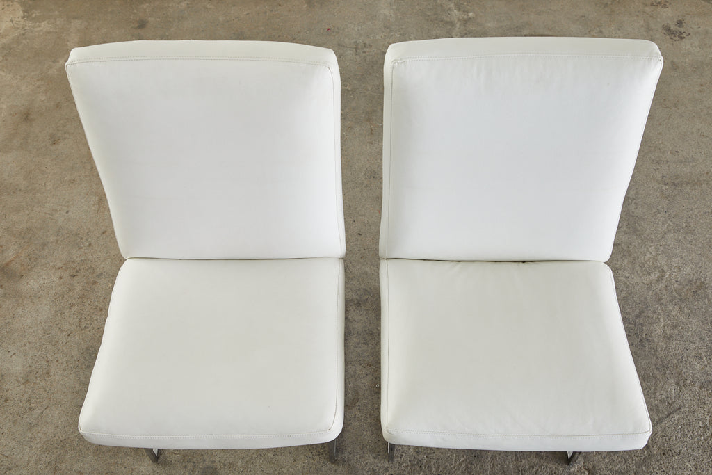 Set of 12 Milo Baughman 1187 Thin Line Chrome Dining Chairs