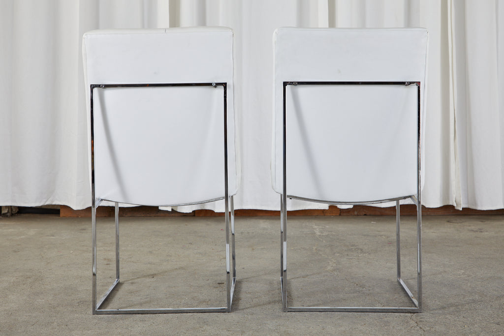 Set of 12 Milo Baughman 1187 Thin Line Chrome Dining Chairs