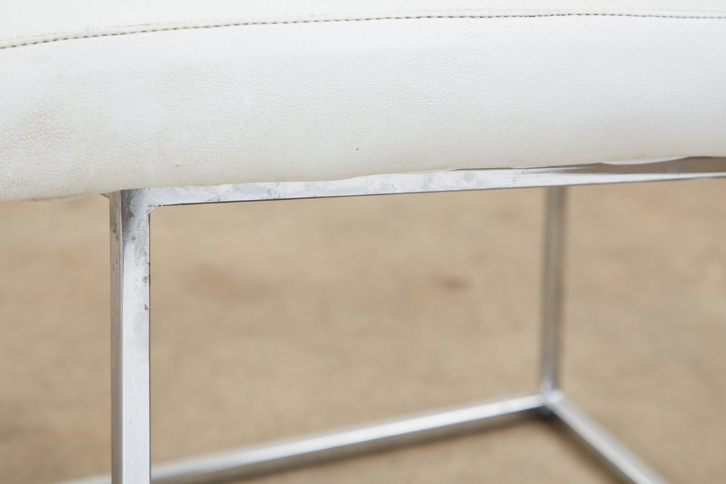 Set of Four Milo Baughman Thin Line Chrome Dining Chairs