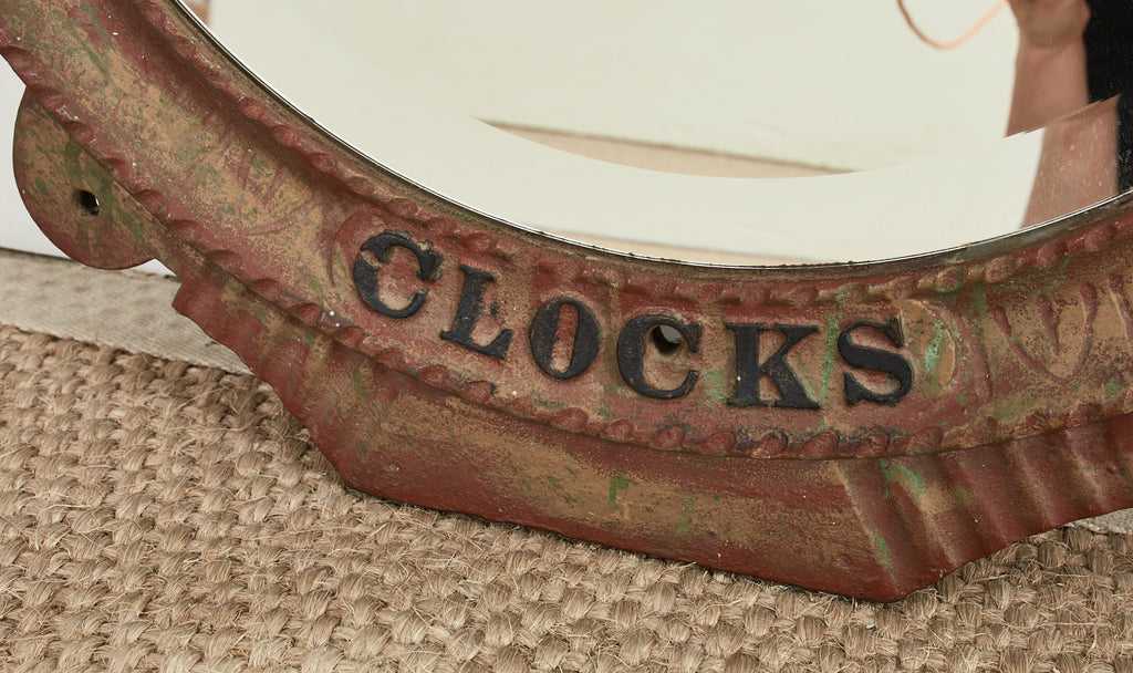 Cast Iron Double Sided Watchmaker Jeweler Trade Sign Mirror