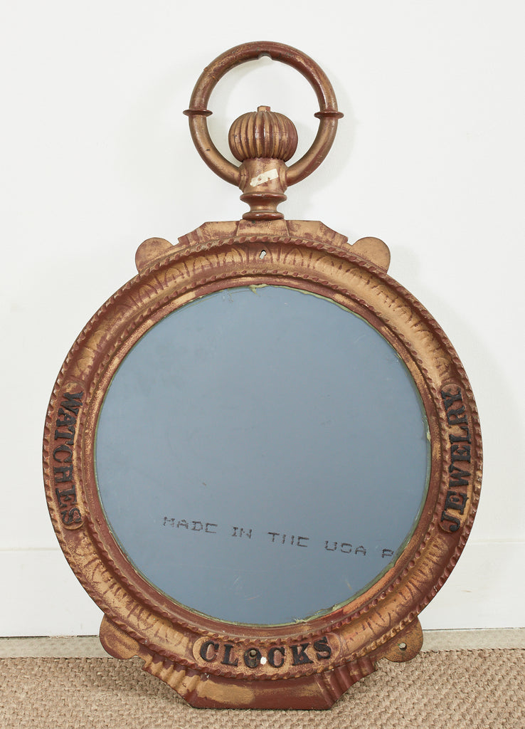 Cast Iron Double Sided Watchmaker Jeweler Trade Sign Mirror