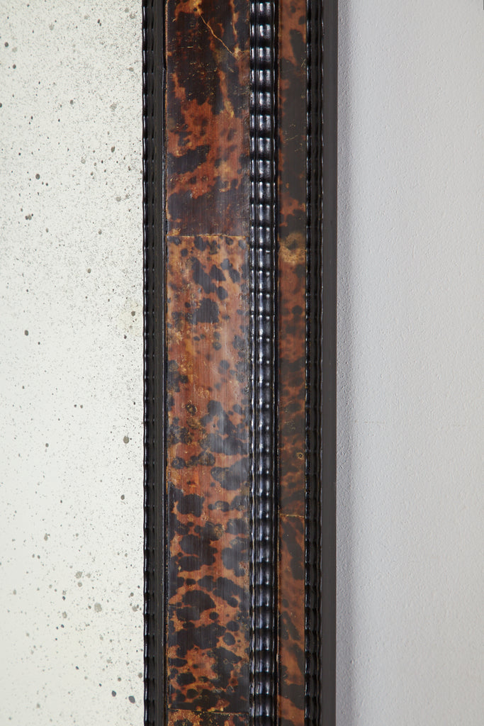 Faux Tortoiseshell and Ebony Dutch Baroque Style Mirror