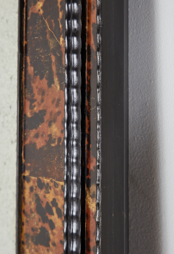 Faux Tortoiseshell and Ebony Dutch Baroque Style Mirror