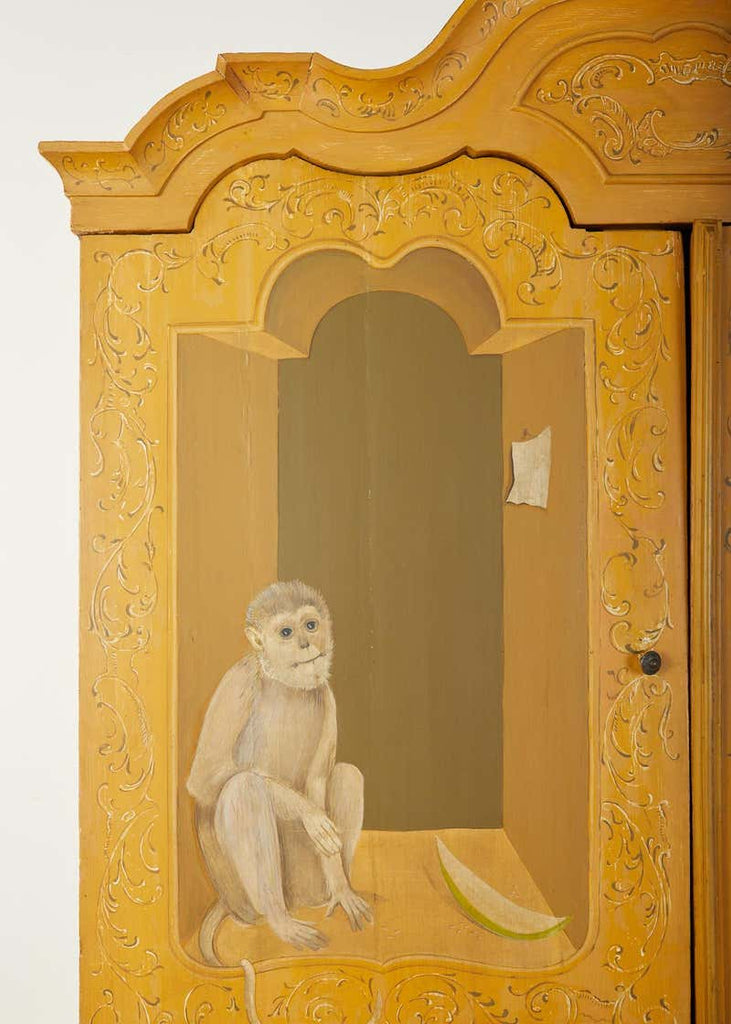 19th Century Italian Baroque Style Trompe L'oeil Cabinet