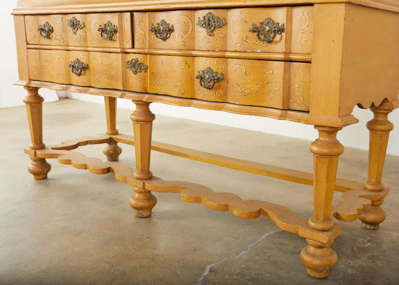 19th Century Italian Baroque Style Trompe L'oeil Cabinet