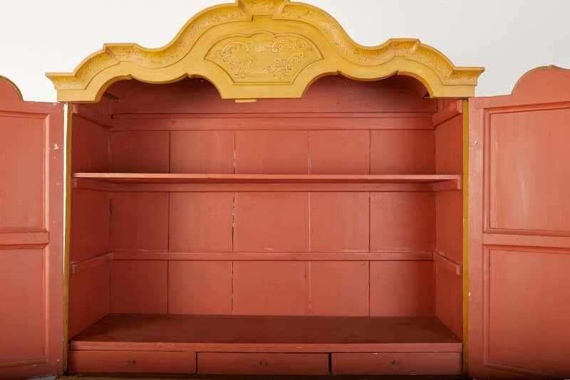 19th Century Italian Baroque Style Trompe L'oeil Cabinet