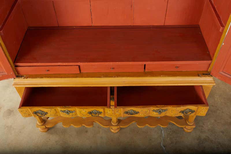 19th Century Italian Baroque Style Trompe L'oeil Cabinet