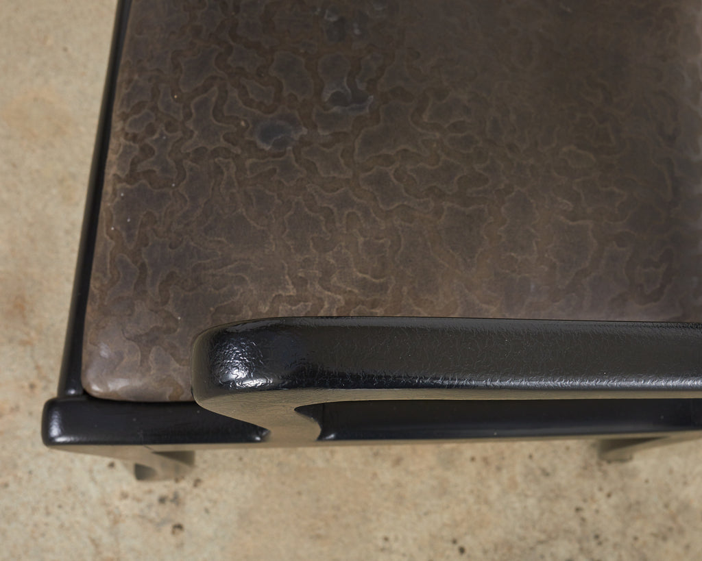 Set of Four English Regency Style Armchairs with Rams Heads