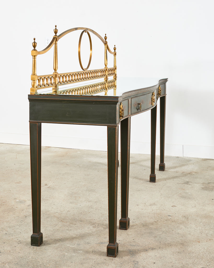 George II Style Mahogany Chinese Chippendale Lacquered Huntboard Sideboard