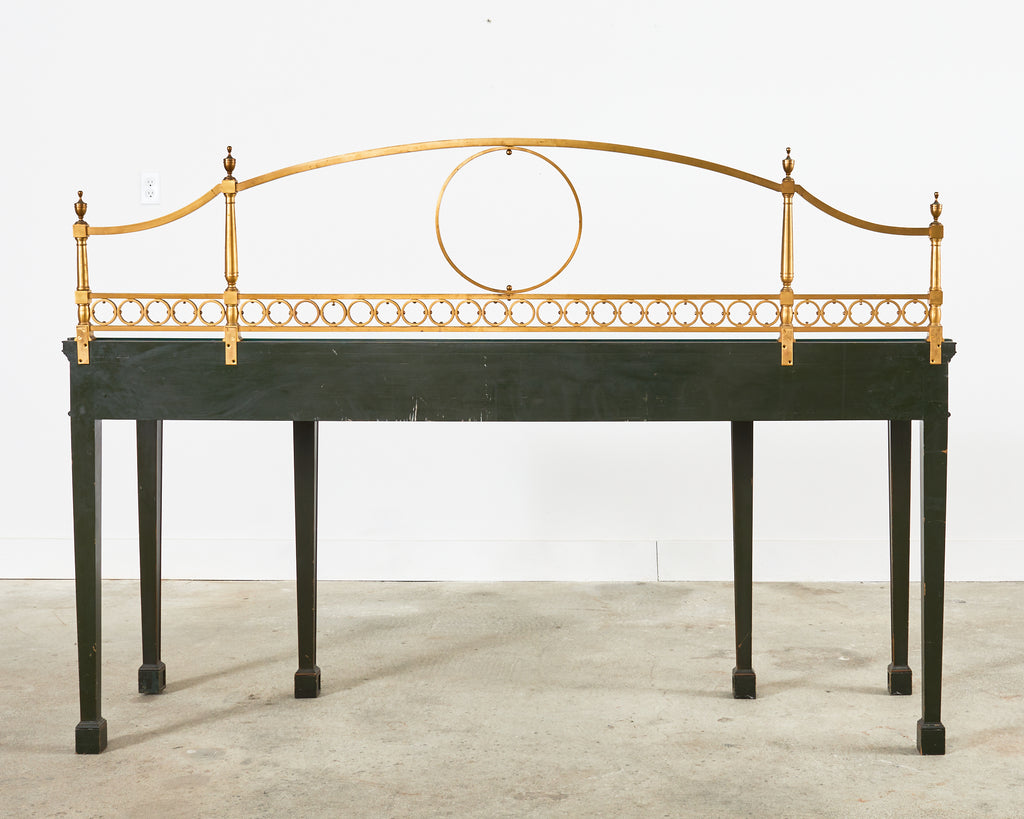 George II Style Mahogany Chinese Chippendale Lacquered Huntboard Sideboard