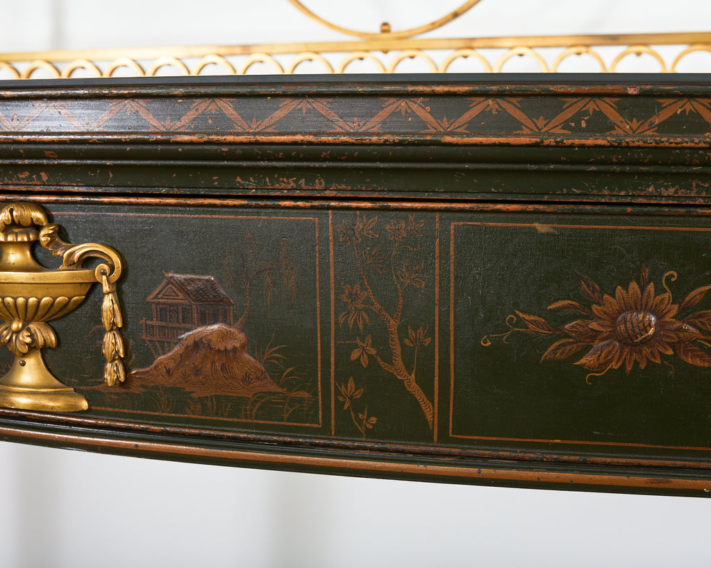 George II Style Mahogany Chinese Chippendale Lacquered Huntboard Sideboard