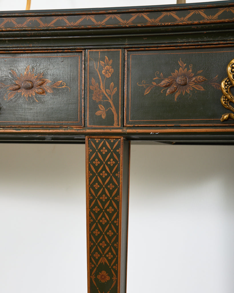 George II Style Mahogany Chinese Chippendale Lacquered Huntboard Sideboard
