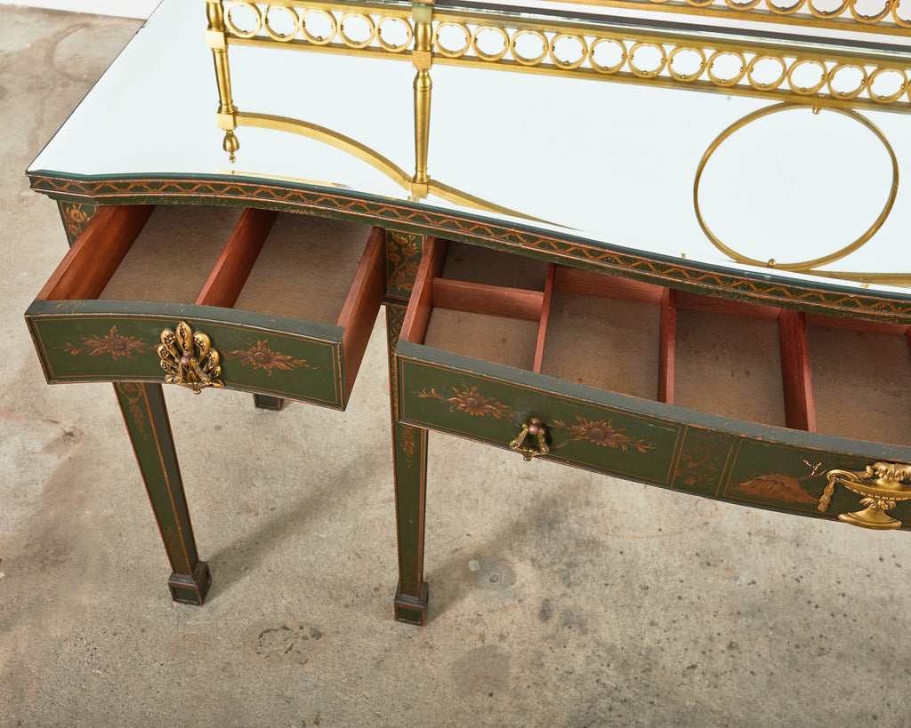 George II Style Mahogany Chinese Chippendale Lacquered Huntboard Sideboard