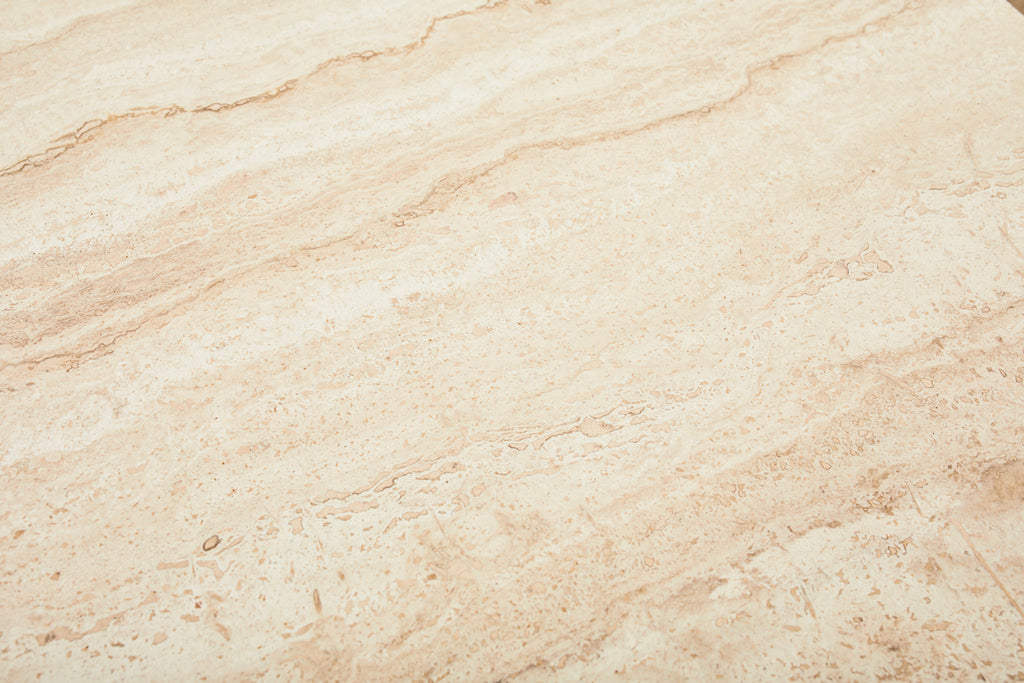 Louis XVI Style Travertine Top Dining Table or Game Table