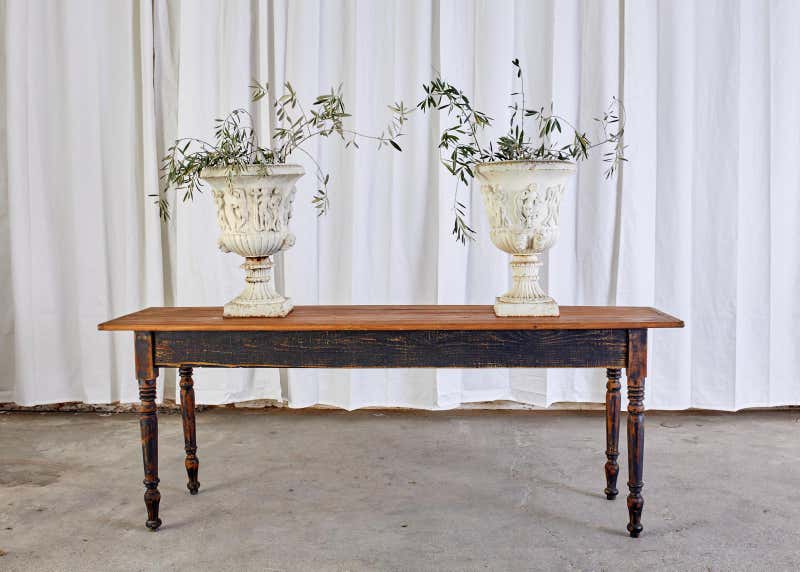 Pair of English Neoclassical Style Iron Garden Urns