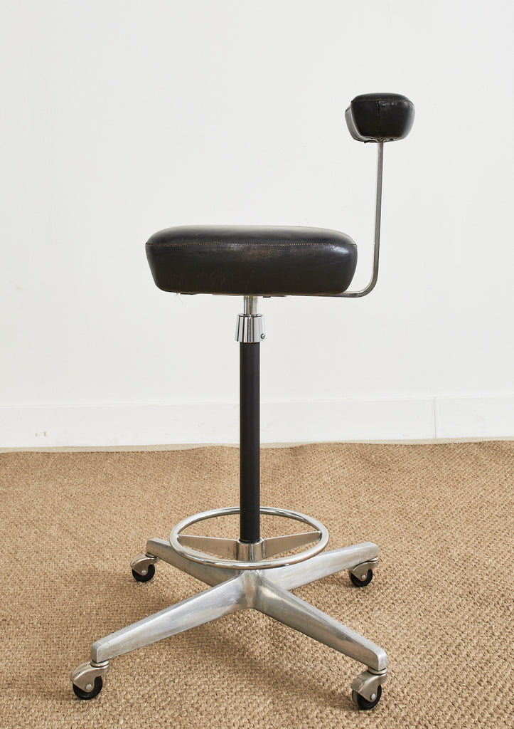 MCM Leather Perch Chair by George Nelson for Herman Miller