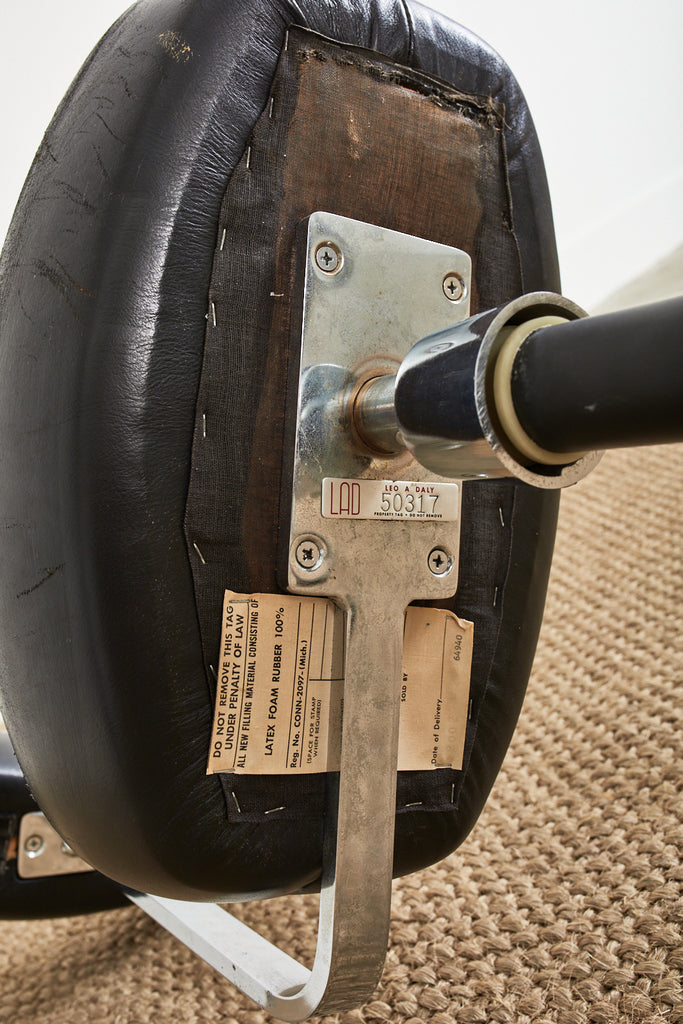 MCM Leather Perch Chair by George Nelson for Herman Miller