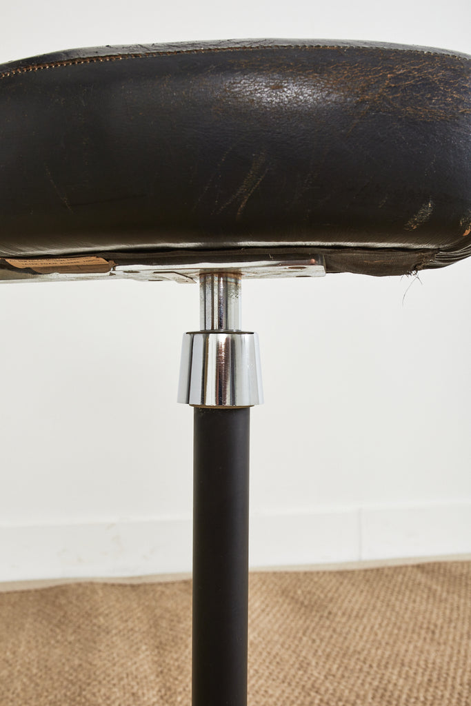 MCM Leather Perch Chair by George Nelson for Herman Miller