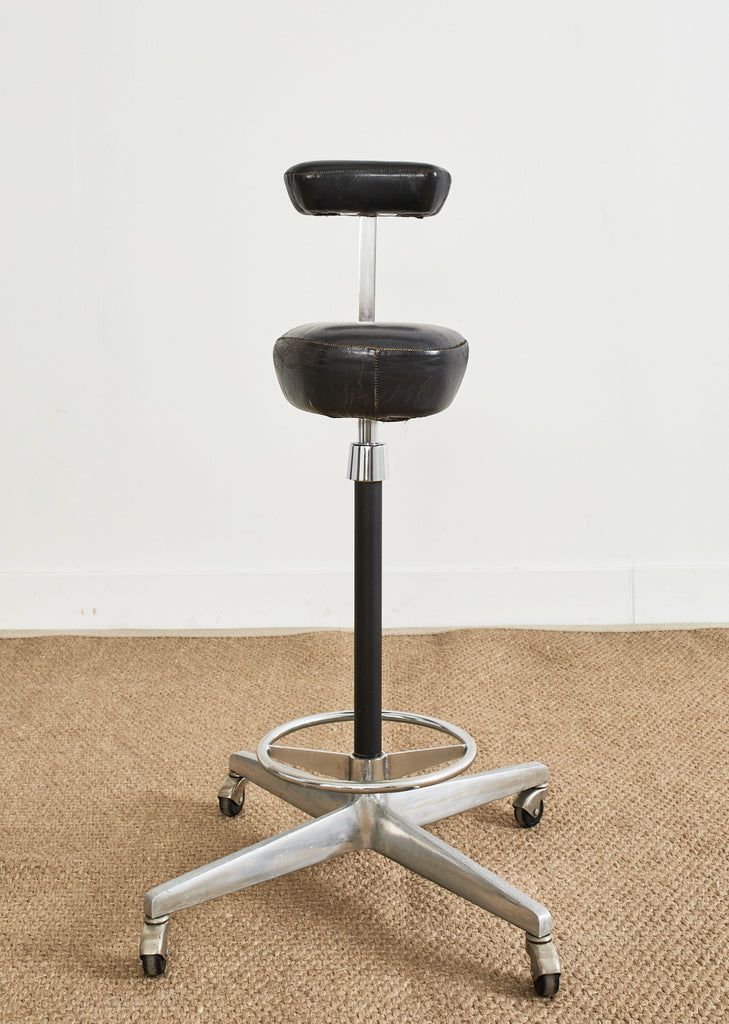 MCM Leather Perch Chair by George Nelson for Herman Miller