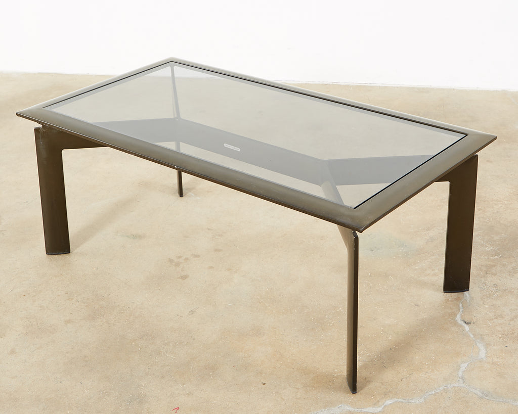 Pair of John Caldwell Bronzed Aluminum Patio Cocktail Tables