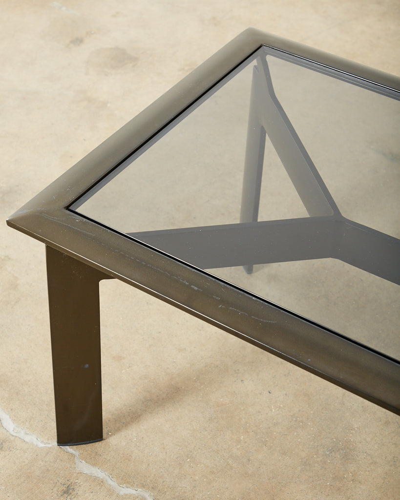 Pair of John Caldwell Bronzed Aluminum Patio Cocktail Tables