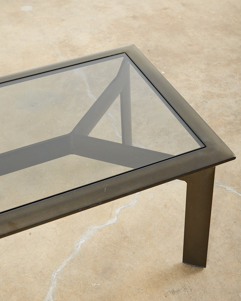 Pair of John Caldwell Bronzed Aluminum Patio Cocktail Tables