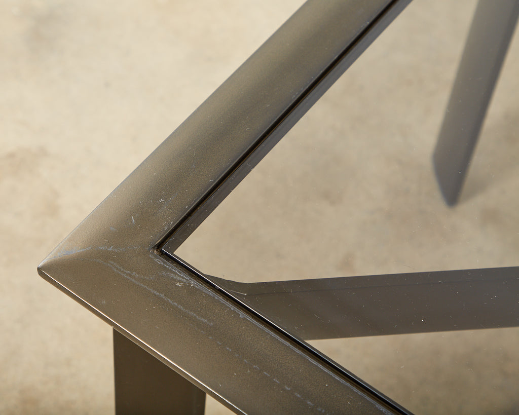 Pair of John Caldwell Bronzed Aluminum Patio Cocktail Tables